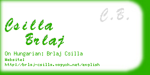 csilla brlaj business card